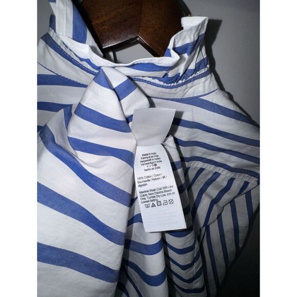 J Crew Dress Womens Cottage Shirt Dress Striped 100% Cotton Poplin NWT‎ Sz 10 - Picture 11 of 16